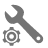 An icon of a wrench and gear