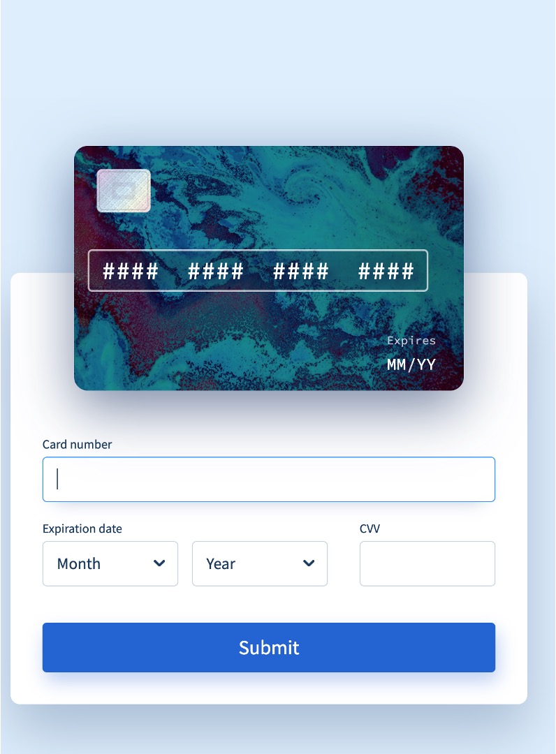 Example of phishing payment page